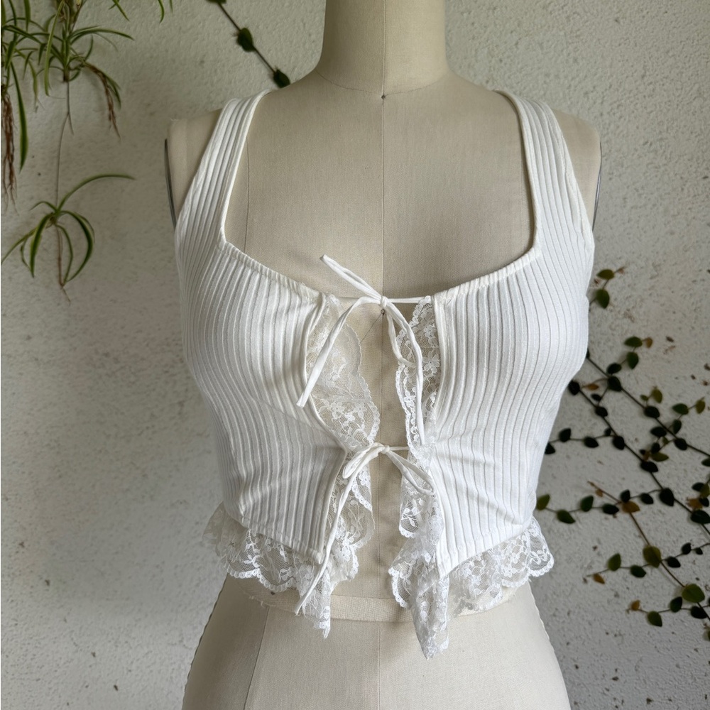 Zara Tie front crop top